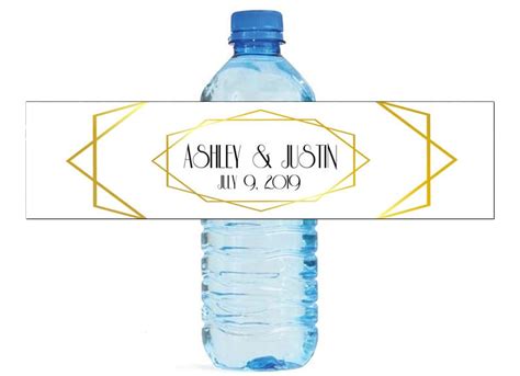 Geometric Water Bottle Label