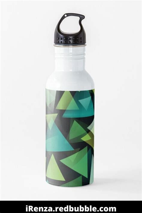 Geometric water bottle label