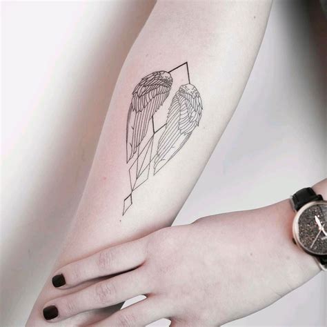 Geometric Wing Tattoos