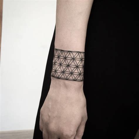 Geometric wrist tattoos designs