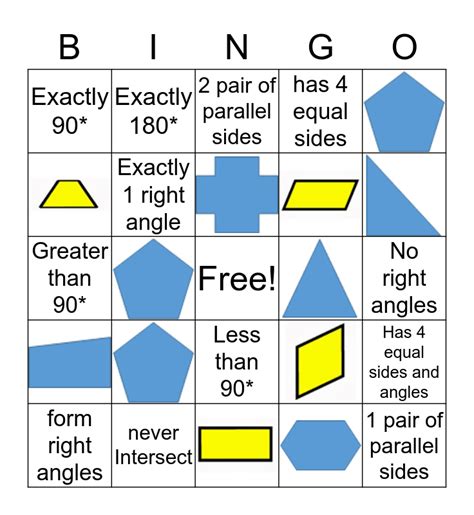 Geometry Bingo Pattern