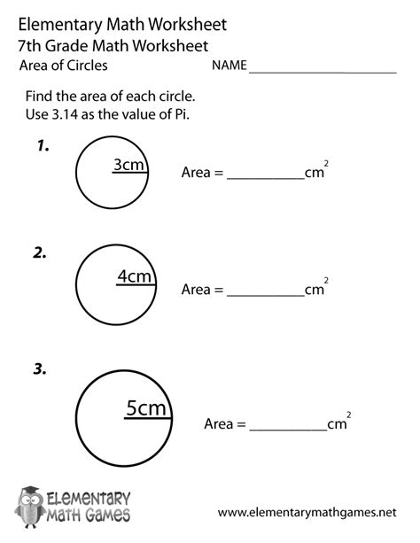 Geometry worksheets for 7th grade