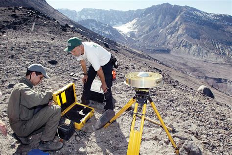 Geophysicist conducting fieldwork