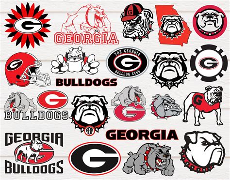 Georgia Bulldog Logo with Shapes