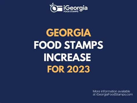 Georgia Food Stamps Increase Details