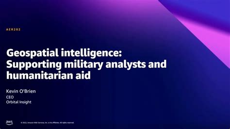 Geospatial intelligence for humanitarian assistance