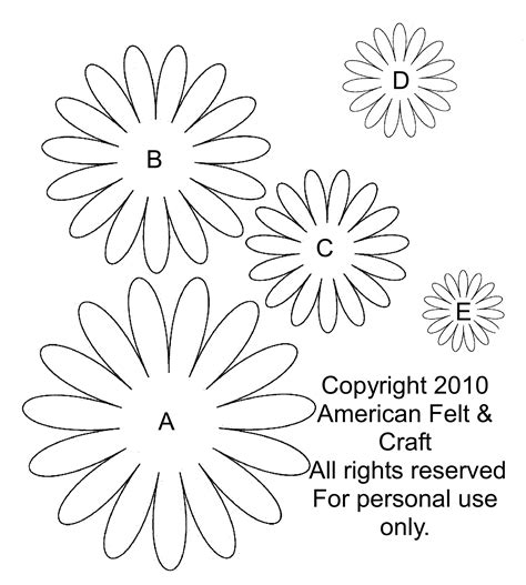 Gerbera daisy printable flower template