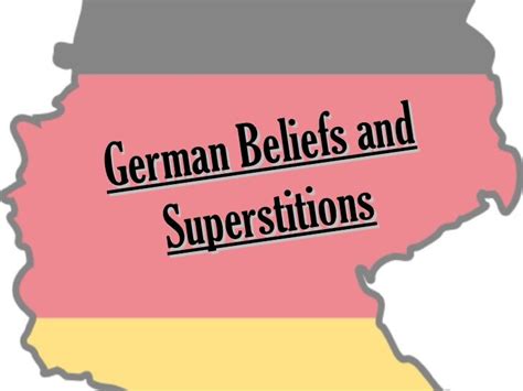 German Folklore and Superstition