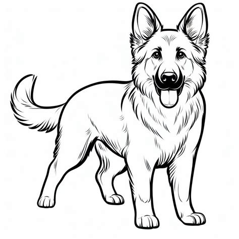 German Shepherd Coloring Page