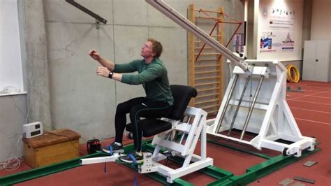 A German athlete lifting weights