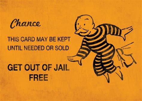 Get Out of Jail Free card inspiration