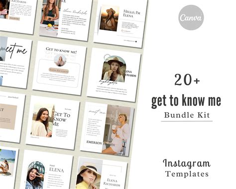 Get to Know Me Instagram Template Ideas Gallery