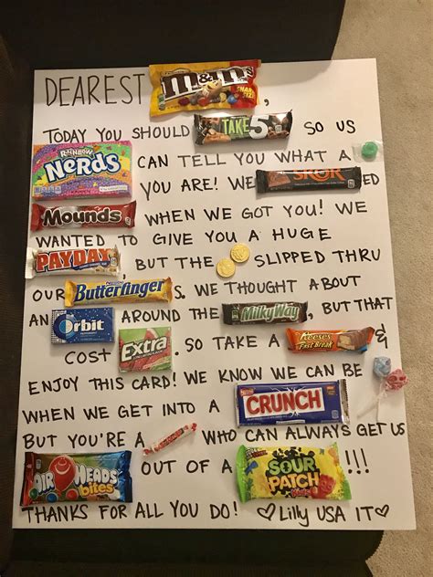 Get Well Candy Gram Template