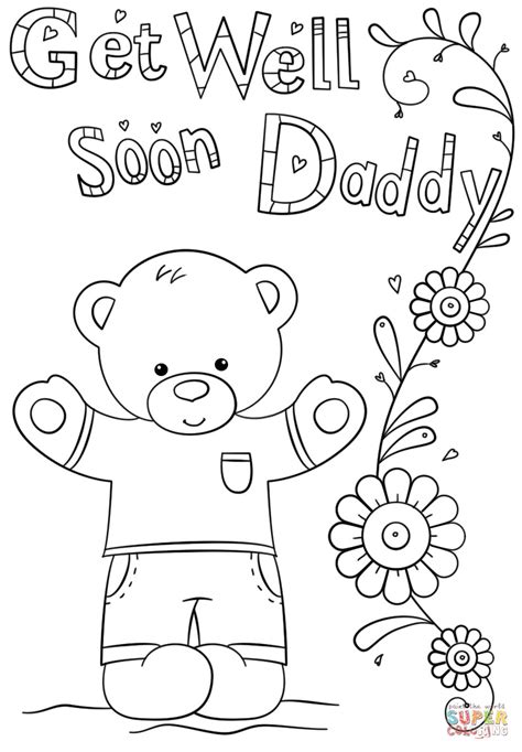 Get Well Card Coloring Page