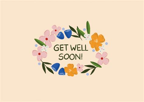 Get well postcard template