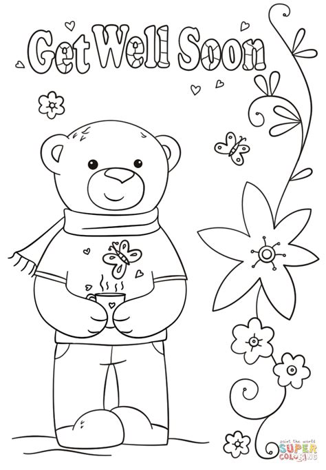 Get Well Soon Coloring Pages For Kids Fun