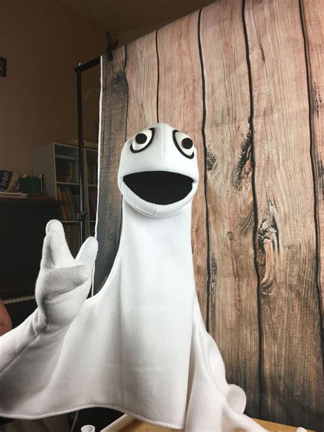 Ghost Paper Bag Puppet