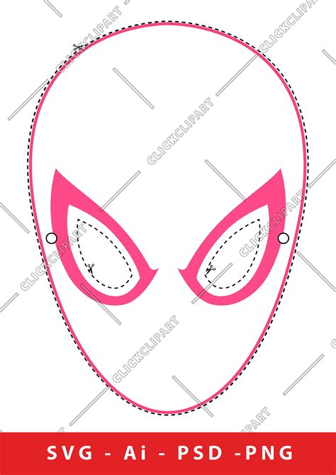 Ghost Spider Mask Template 1