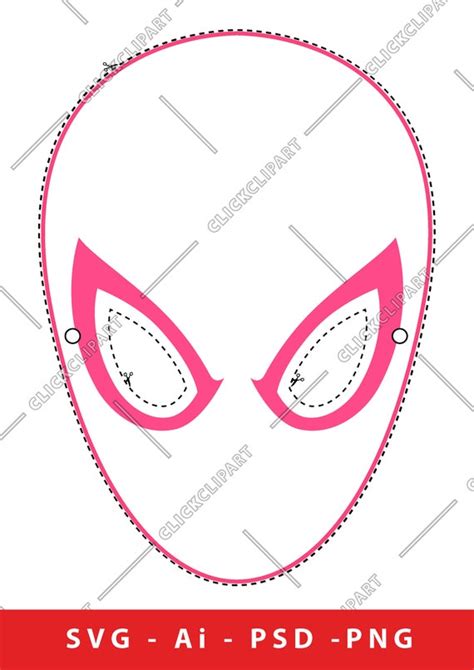 Ghost Spider Mask Template 3