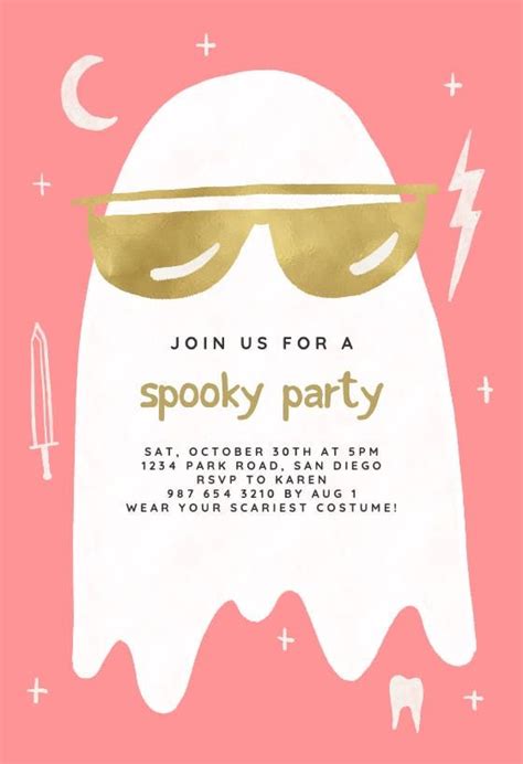 Ghostly Apparition Invitation Template