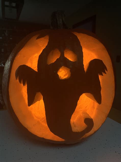 Ghostly apparition pumpkin carving