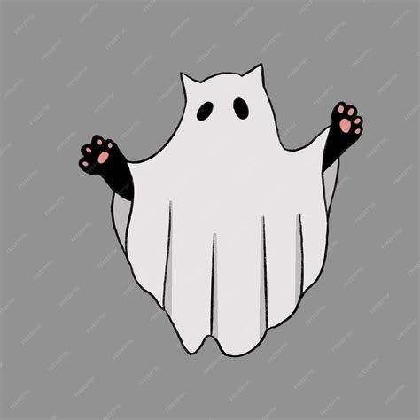 A ghostly cat silhouette with a spooky effect