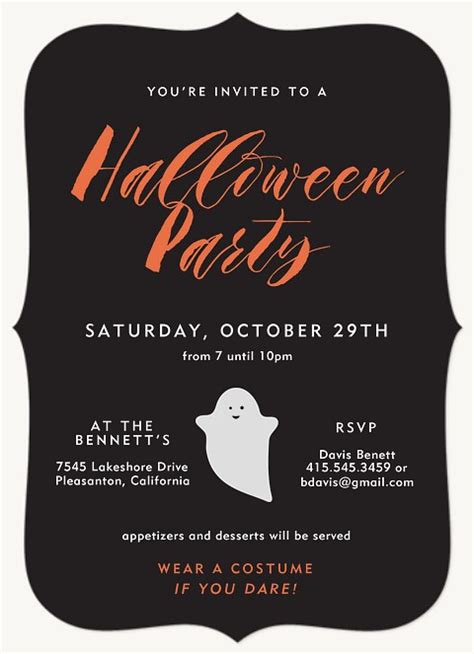 Ghostly gathering invitation template