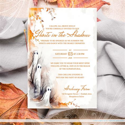 Ghostly Gathering Invitation Template