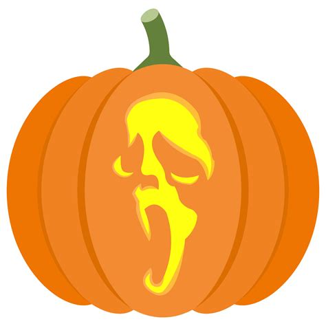 Ghostly Silhouette Pumpkin Stencil