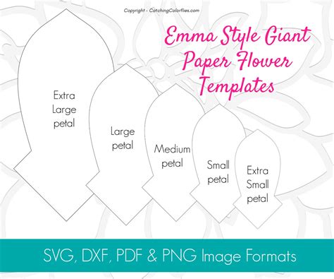 Giant Dahlia Flower Template