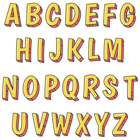 Giant Letters Alphabet Template