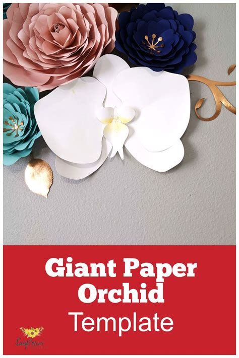 Giant Orchid Paper Flower Template