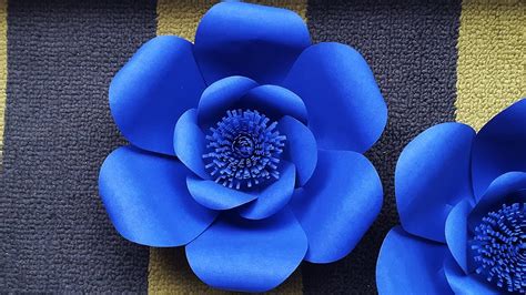 Giant Paper Flowers Blue