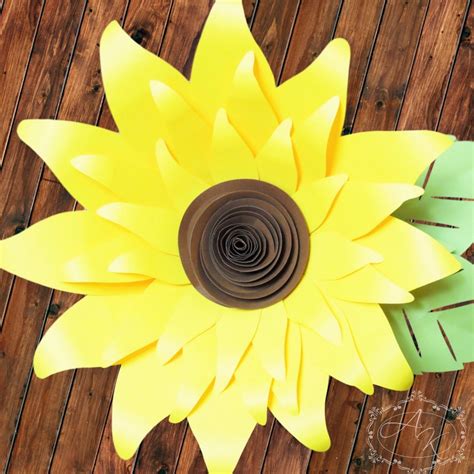 Giant Paper Sunflower Template