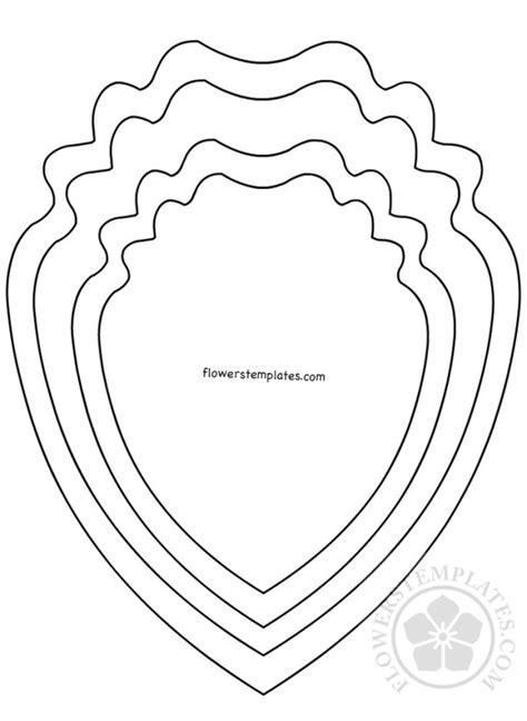 Giant Peony Flower Template Free