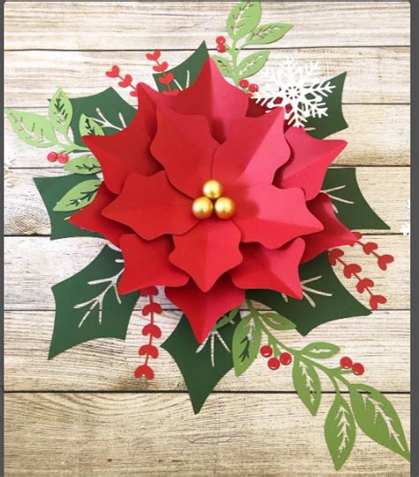 Giant Poinsettia Paper Flower Tutorial