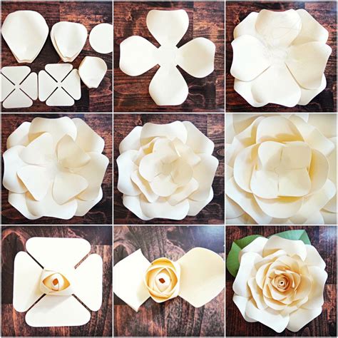 Giant Rose Flower Template Instructions