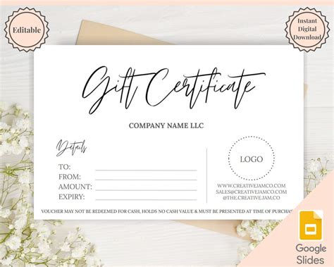 Gift card template 4