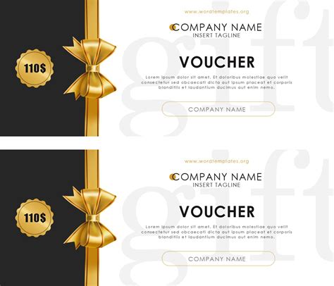 Gift Certificate Design Example