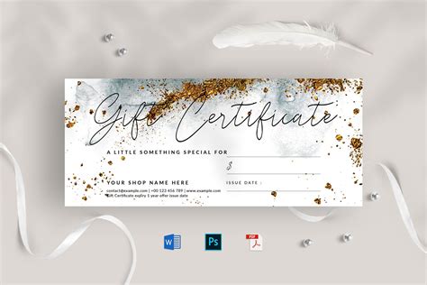 Gift Certificate Template Modern