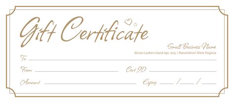 Gift Certificate Template PDF