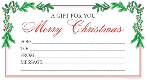 Gift Certificates Template