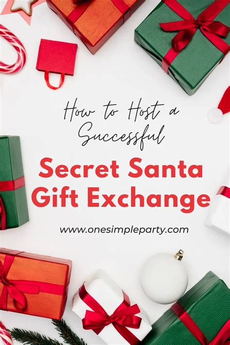 Gift exchange organization template