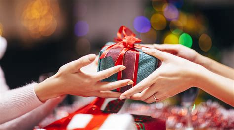 A happy family enjoying a gift-giving occasion