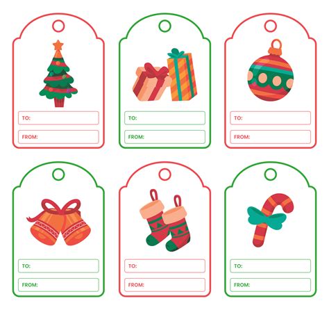 Gift tag Christmas list template