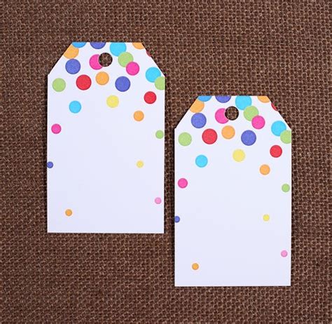 Gift Tag with Polka Dots Template