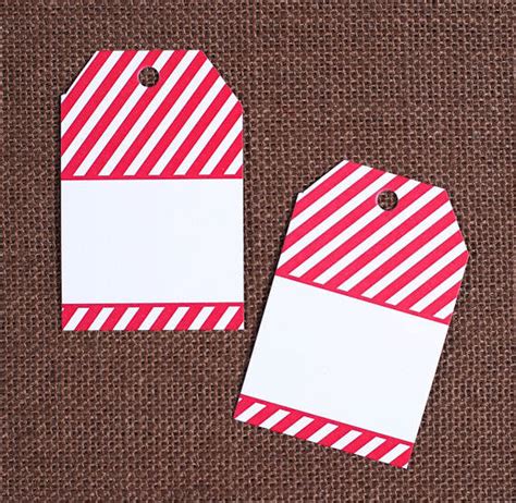 Gift Tag with Stripes Template