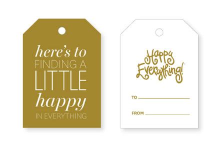 Gift tags example