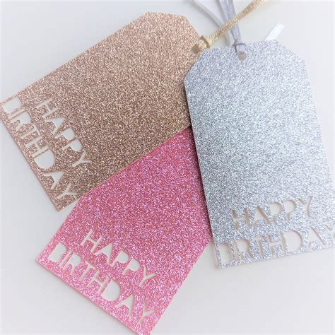 Gift tags with glitter