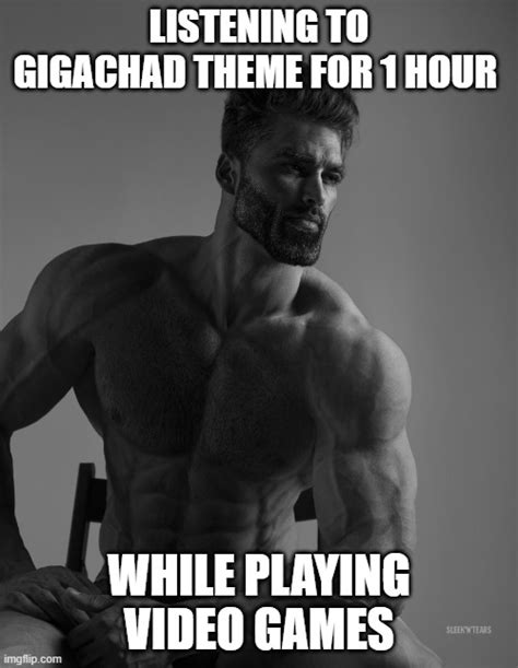 Giga Chad playing sports meme